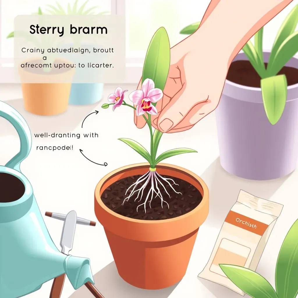 ウチョウランの植え付け方：根を傷つけないためのステップバイステップ