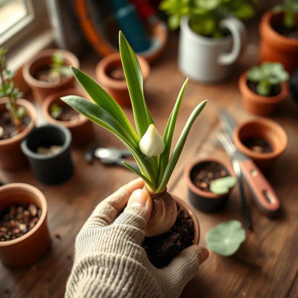 ウチョウラン球根の植え付け：時期、土、鉢の選び方