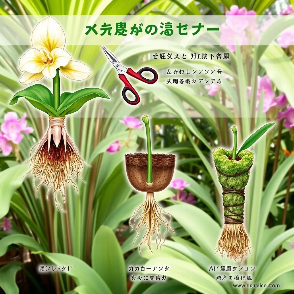 エピデンの増やし方：株分け、挿し木、取り木