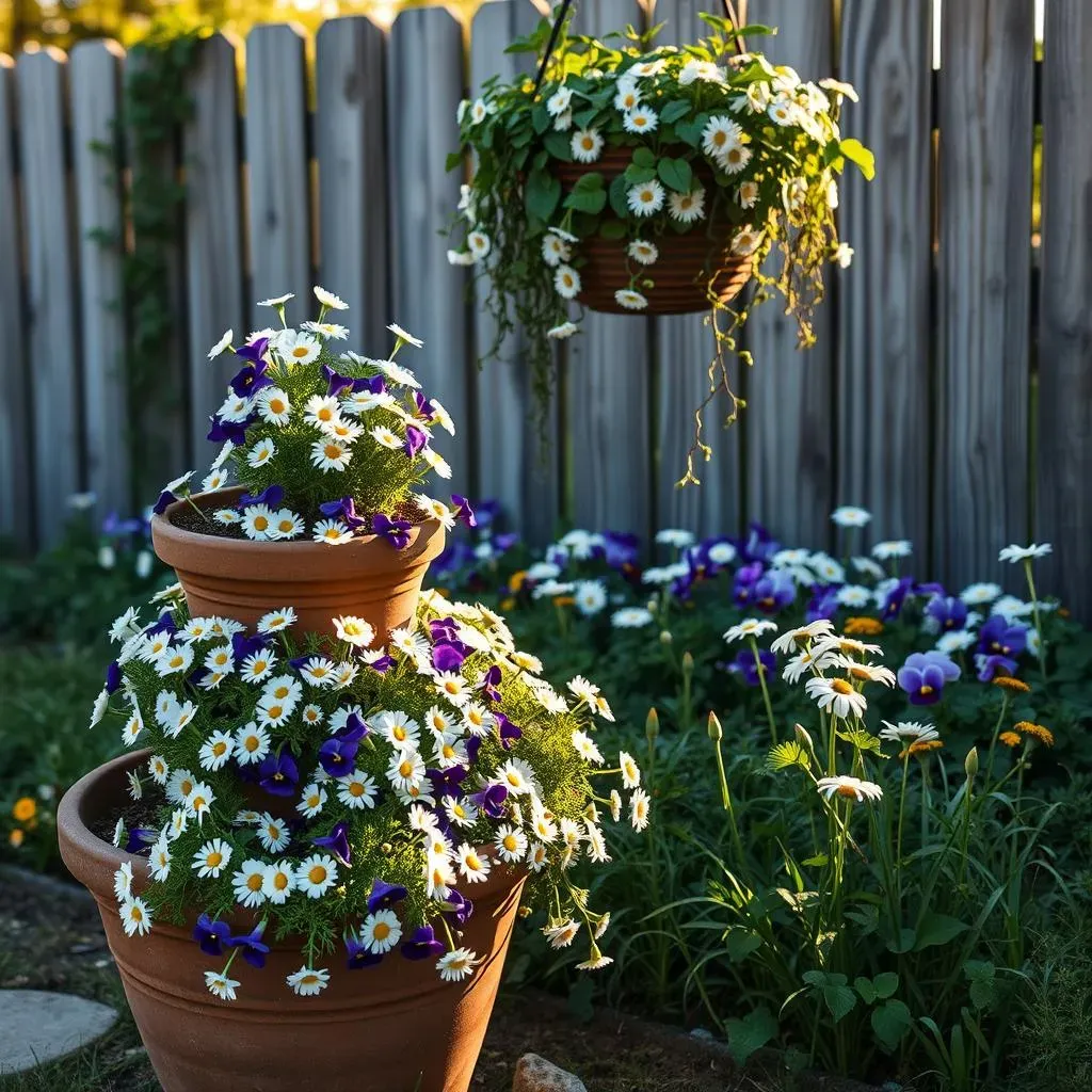 カモミールの背丈を活かしたガーデニング：寄せ植えのアイデア